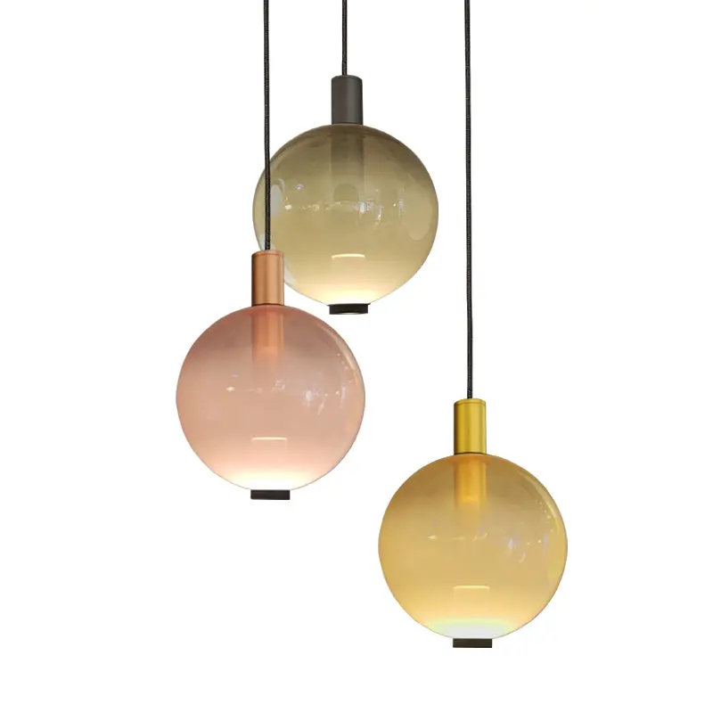 Lámpara Colgante Beam Stick Nuance – Vidrio Esférico Degradado (Blanco degradado, Unidad)