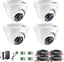 Kit Camaras ZOSI 2MP HD Exterior 4 Canales Vision Nocturna 
