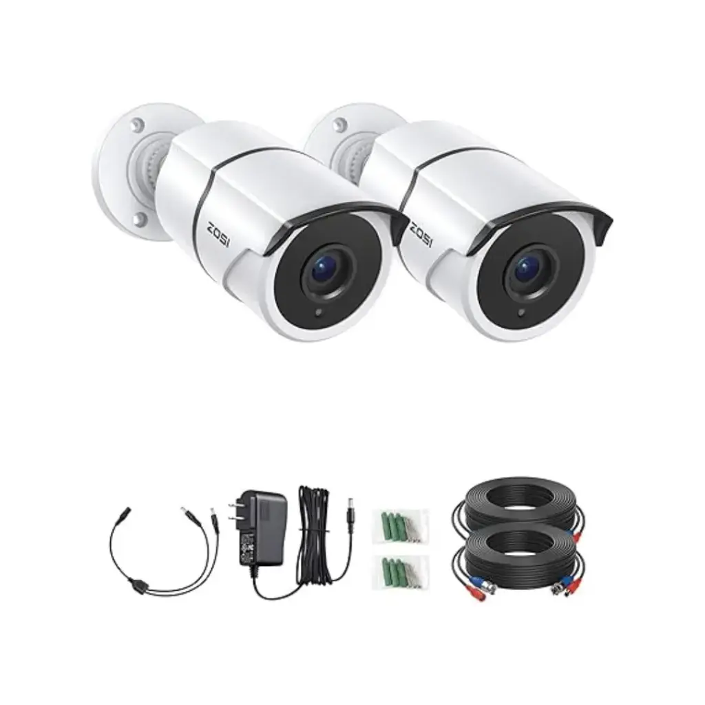 Camaras de Seguridad ZOSI 1080P Audio y Vision Nocturna  (Pack 2 unidades)