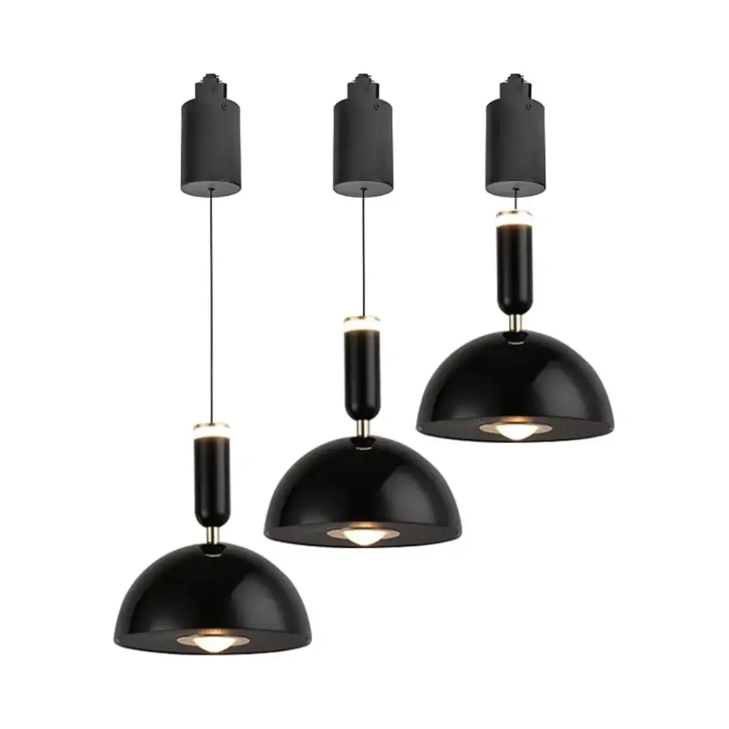 [HOGKIVTIPOJNEW] Kit de 3 Lámparas Colgantes Modernas color Negro – Elegancia Ajustable 