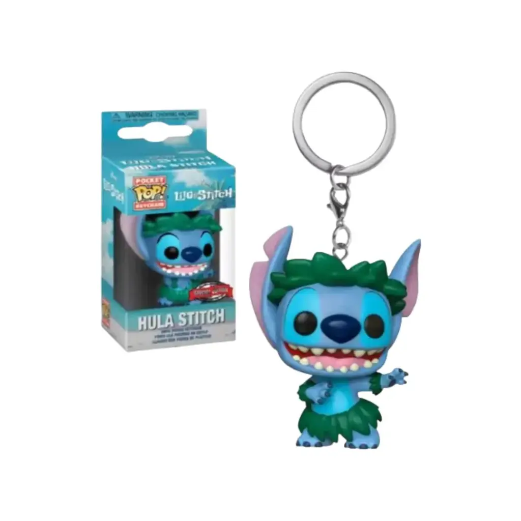 [DECFUNLILOSTICHNEW] Funko Pocket Pop! Llavero Stitch Hula – Disney Lilo & Stitch 