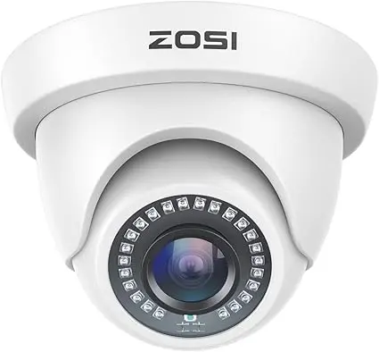 [TECZOS2MPNEWWHT] Camara Dome ZOSI 2MP HD 1920TVL Hibrida Exterior Interior